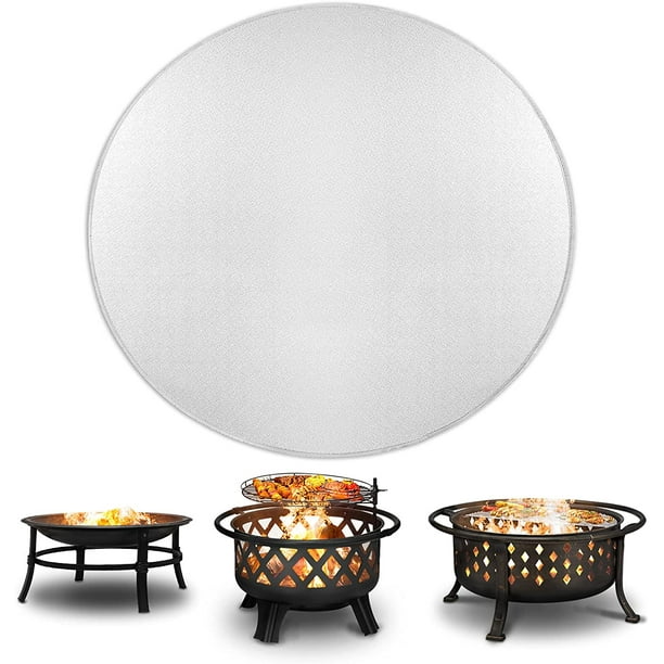 36inch Fire Pit Mat for Under Fire Pit Round Fireproof Mat for Deck