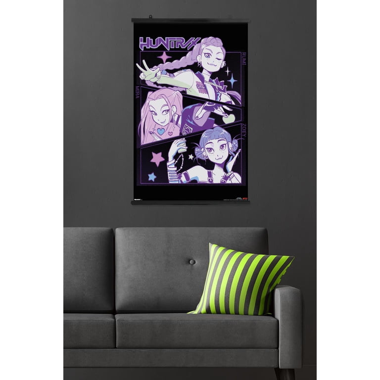 Poster Métallique Displate Kpop Demon Hunters - 32 X 45 Cm, Décoration Murale Premium Pour Fans