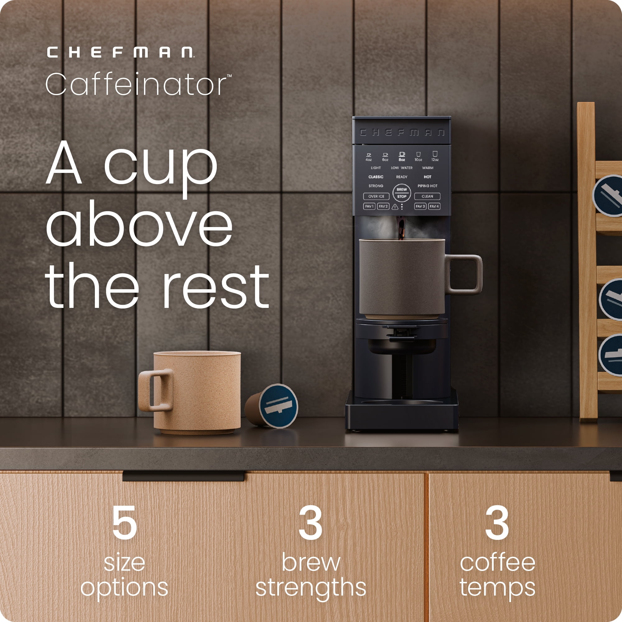 Chfman Caffeinator Single-Serve Coffee Maker with Removable K-Cup Holder  and 45 oz Reservoir - Walmart.com
