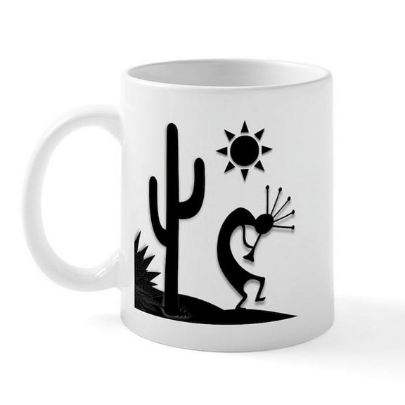 CafePress - Silhouette Kokopelli Mug - 11 oz Ceramic Mug - Novelty Coffee Tea Cup