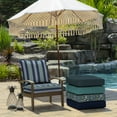 thumbnail image 3 of ARDEN Outdoor Deep Seat Cushion Set (2-Pack), 24 in x 24 in, Weather-Proof, Rain-Proof, Fade Resistant Patio Cushion for Chair, Sofa, and Couch Sapphire Aurora Blue Stripe, 3 of 9