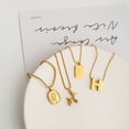thumbnail image 3 of Jewelry Titanium Stainless Steel Womens Necklace Chain Unisex Gold LNSX009, 3 of 5