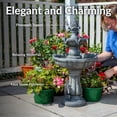 thumbnail image 3 of Sunnydaze Outdoor Backyard Polyresin Solar Powered 2-Tier Pineapple Top Water Fountain Feature - 33", 3 of 10