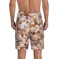 thumbnail image 3 of Kdxio Colorful Seashells Print Mens Sleep Shorts Bottoms Soft Comfy Pajama Wear Pants with Drawstring Pockets, 3 of 7