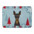 thumbnail image 1 of Carolines Treasures BB1736RUG Winter Holiday Min Pin Machine Washable Memory Foam Mat, 1 of 4