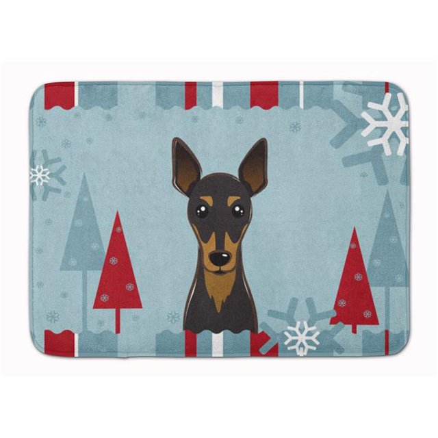 BB1736RUG Tapis en Mousse à Mémoire de Forme Lavable en Machine Min Pin pour Vacances d'Hiver