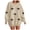 Beige, variant on Duqingm Womens Halloween Long Sleeve Sweatshirts Spider Print Casual Tops,S