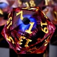 thumbnail image 1 of Maywin Sharp Edge Dice DND DND Eyeball Dice Set Liquid Core Dragon Eye Dice for Role Playing Table Games (Sharp Edge Red Violet-2), 1 of 5