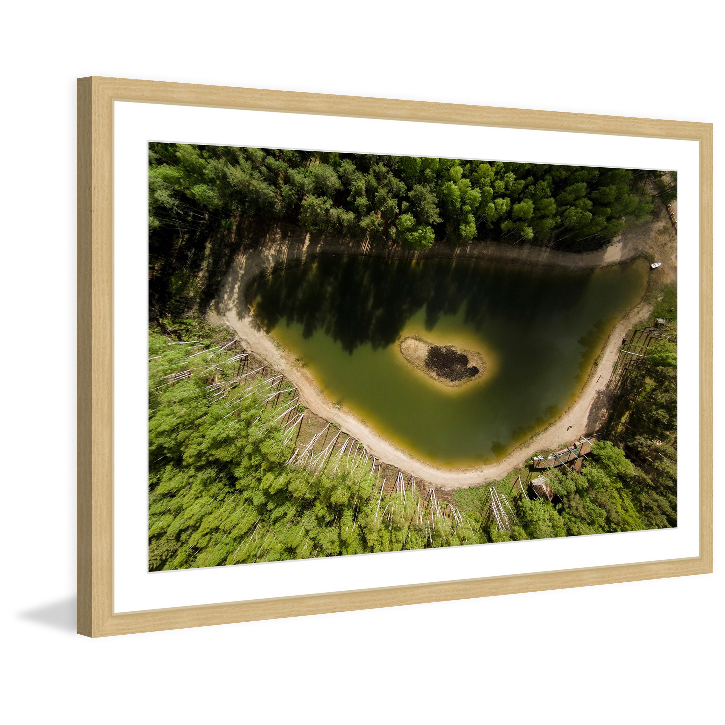 Marmont Hill "Green Lake" by Karolis Janulis Framed Painting Art Print