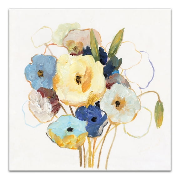 Creative Products Multi-Color Floral Bouquet 24x24 Canvas Wall Art