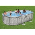 Coleman Power Steel Oval Pool Set, 16x10x42 in., Metal Frame, with Pump