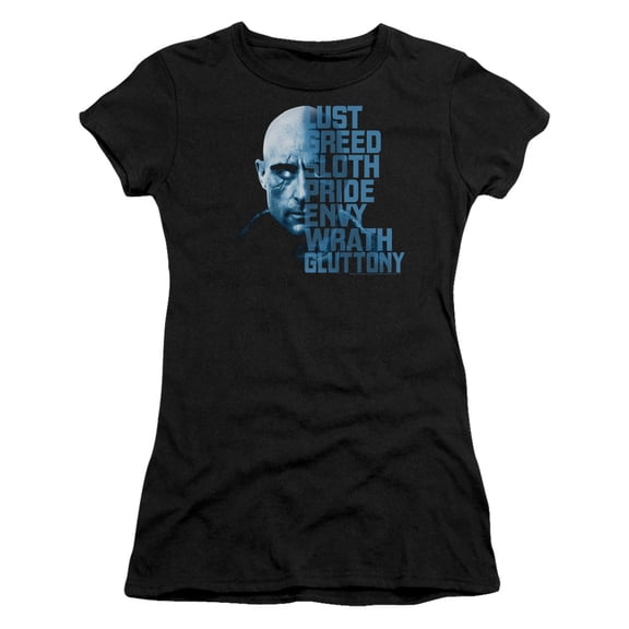 Shazam Movie Evil Sivana Junior Women's T-Shirt Sheer Black