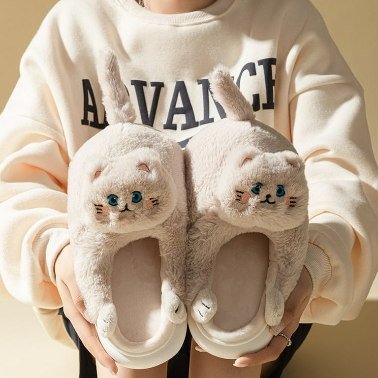 PIKADINGNIS Cute Slipper for Women Girls Fuzzy Slippers Women Kawaii  Slippers Indoor Outdoor Shoes Home Floor Slippers 