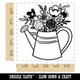 thumbnail image 2 of Watering Can Bouquet of Flowers Square Rubber Stamp Stamping Scrapbooking Crafting - Large 2.75in, 2 of 7