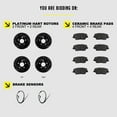 thumbnail image 2 of Hart Brakes Front Rear Brakes and Rotors Kit |Front Rear Brake Pads| Brake Rotors and Pads| Ceramic Brake Pads and Rotors |fits 1999-2001 BMW 750iL, 2 of 7