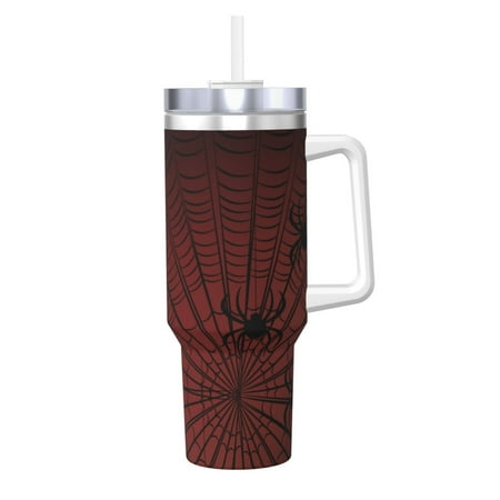 

Matuu Spiders On A Web for 40OZ Ice Cup with Handle Durable Thermal Cups Keep Drinks Cold and Hot Insulated Car Mug with Lid