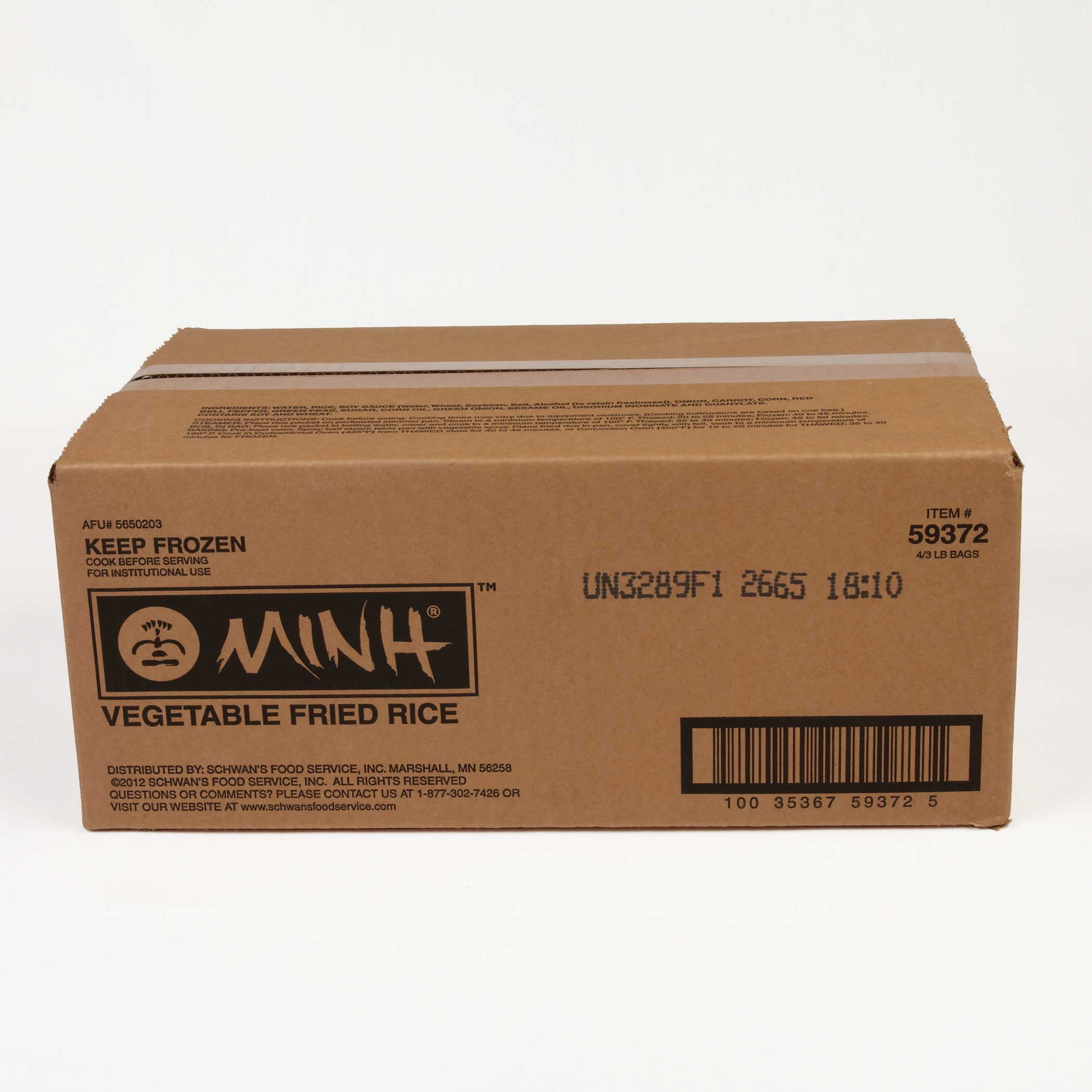 Schwans Minh Vegetable Fried Rice, 3 Pound - 4 per case.