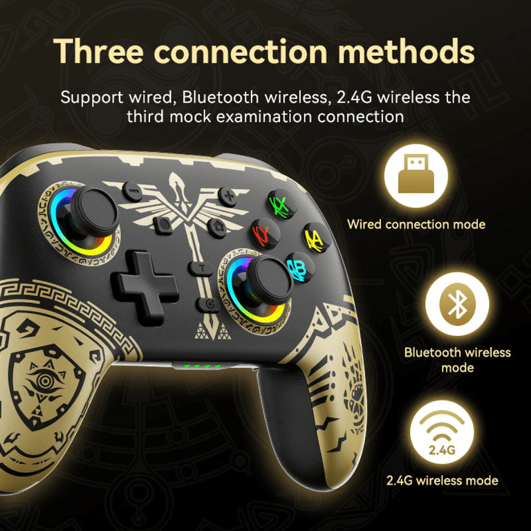 Game Controller for Switch/Lite/OLED with RGB Lights/Programmable