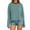 Dark Blue, variant on Women's Long Sleeve Striped T Shirt with Color Design Loose Fit Round Neck for Comfortable Everyday Wear Coffee Green