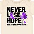 thumbnail image 4 of Inktastic Never Lose Hope Epilepsy Awareness with Balloons and Purple Ribbon Boys or Girls Baby Bodysuit, 4 of 5