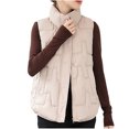 thumbnail image 2 of Ailaofu Women's Vest Down Cotton Jacket Loose Warm Sleeveless Waistcoat Winter Coat, 2 of 7