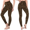 thumbnail image 4 of QUNYINEY High Waist Womens Workout Leggings Leopard Print Casual Trousers Tummy Control Yoga Slim Women Pants, 4 of 5