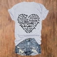 thumbnail image 4 of Dorinao Mama Shirts for Women Short Sleeve Love Letter Printed Graphic Mom Tee Tops, Gray, S, 4 of 9