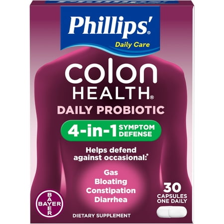 Phillips' Colon Health Probiotic One Daily Capsules, 30 (Best Supplements For Colon Health)