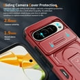 thumbnail image 5 of Dteck Case for Google Pixel 10 /10 Pro, Camera Cover Sliding Design, Drop Protection Shockproof Rugged Phone Cover with Kickstand,Red, 5 of 8