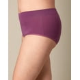 thumbnail image 3 of Playtex Tummy Smoothing Brief Underwear Pack, Moisture-Wicking, 3-Pack (Plus Sizes) Navy/Rain Cloud Heather/Plum Dandy XL Women's, 3 of 4
