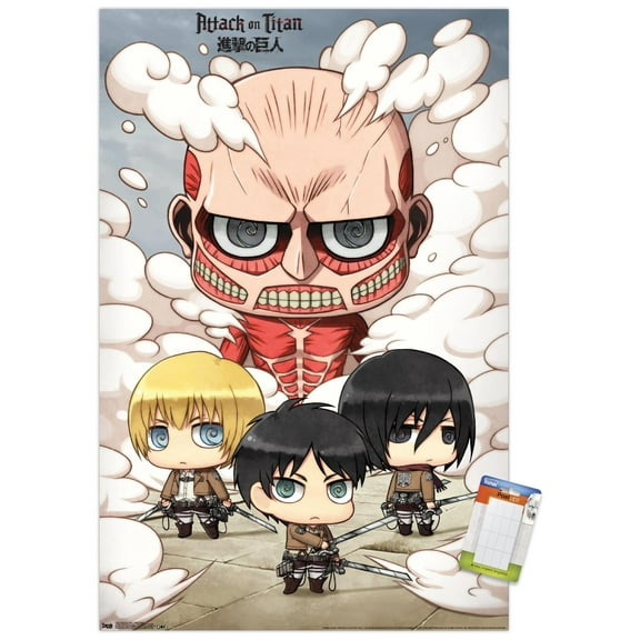 Attack on Titan - Chibi Group Wall Poster, 14.725" x 22.375"