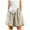 Khaki, variant on FAIWAD Womens Elastic Waist Shorts Casual Loose Wide Legs Short Pants Comfy Solid Color Knee Length Pocketed Shorts