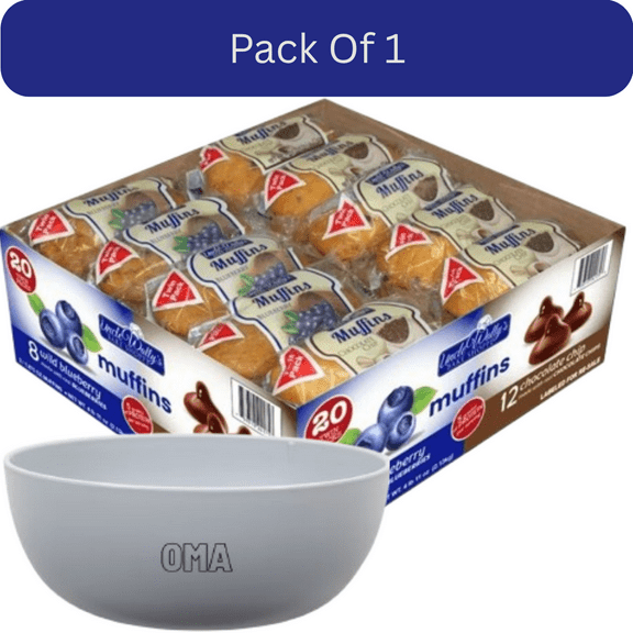 Uncle Wally's Variety Pack Muffins, Soft Baked Breakfast Treats, 20 pk. With White Bowl By OMA