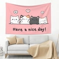 thumbnail image 2 of ZNDUO Cartoon Cat Greeting Doodle Tapestry, Wall Tapestries for Bedroom, 60 x 40 inch, 2 of 8