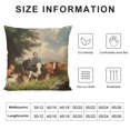 thumbnail image 5 of BCIIG 1PC Cows Horses Man Graphic Decorative Cushion Throw Pillow Cover Square Short Plush for Home Couch Living Room Bed Sofa 12x12in, 5 of 5