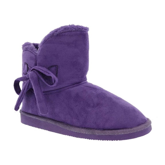 Bellini Ace Women's Short Microsuede Winter Bootie In Purple Microsuede