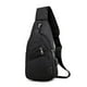 thumbnail image 1 of Riñonera para hombre, elegante, negra, gruesa, tela Oxford, poliéster, puerto USB externo, riñonera para viajes al aire libre y citas YUNYI BRAND  Deportes, 1 of 8