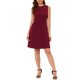 thumbnail image 2 of INSPIRE CHIC Vestidos midi de línea A sin mangas de color sólido para mujeres en el trabajo XL Burdeos, 2 of 6