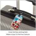 thumbnail image 3 of Square 2Pack PU Leather Santa Claus Vacation Cruise Luggage Tag with Privacy Cover and Name ID Tag for Travel Handbags Backpacks Luggage Tags, 3 of 6
