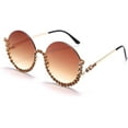 thumbnail image 2 of Vintage Round Rhinestone Sunglasses Women Retro Diamond Glasses Fashion Luxury Woman Bling Crystal Eyewear UV400, 2 of 5