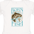 thumbnail image 4 of Inktastic Born to Fish Boys or Girls Long Sleeve Baby Bodysuit, 4 of 5