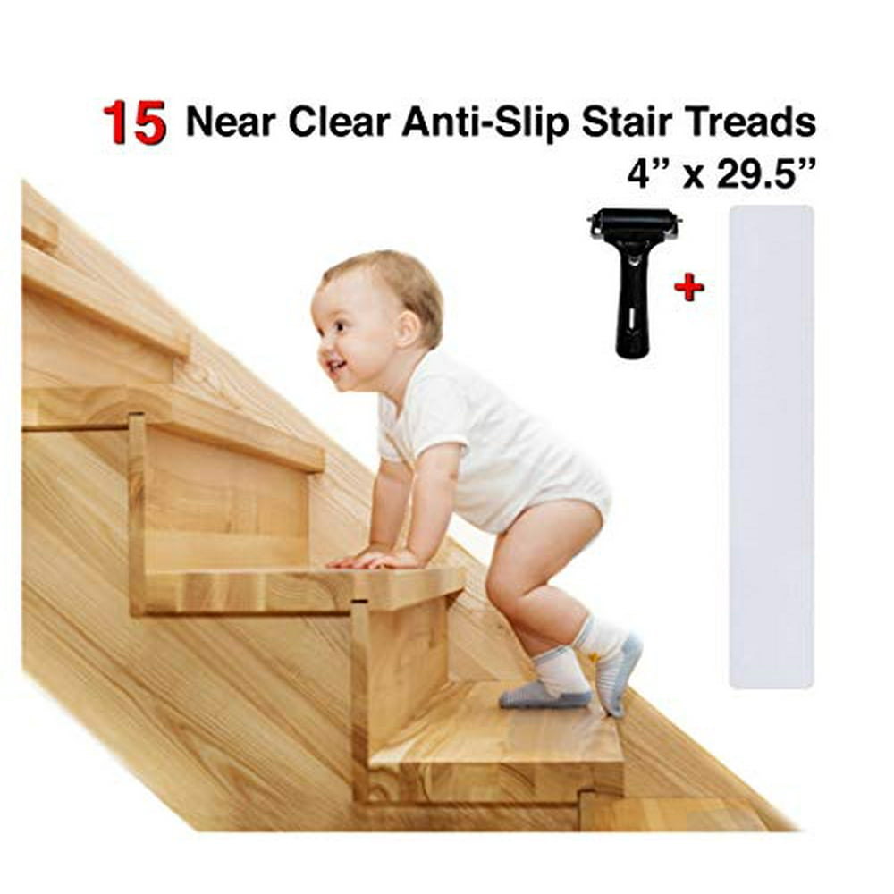 Anti Slip Stair Treads Tape Pre Cut, 4" x 29.5 inches Invisible Non