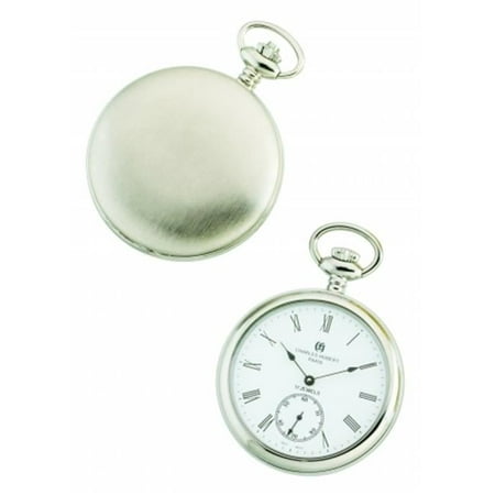 charles-hubert paris Women's Stainless Steel Pocket Watch w Matching Curb Chain