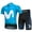 Blue2, variant on Men's Cycling Jersey Breathable Full-Zipper 3D-Padded Short Set