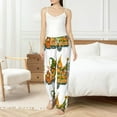 thumbnail image 4 of Salouo Thanksgiving Truck Print Women's Pajama Pants Casual Loose Sweatpants PJs Flowy Pants Drawstring Palazzo for Women Wide Leg Pants Lounge Pajama -Large, 4 of 8