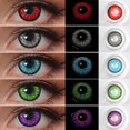 thumbnail image 2 of 2 Unids/1 Par De Lentes De Contacto De Colores Cosplay Con Estuche, 2 of 4