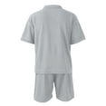 thumbnail image 3 of Dresfit Quarter Zip Shirt and Shorts Set Men Collared Polo Shirts Shorts Tracksuit 2026 Summer Breathable Baggy 2 Piece Outfits L, 3 of 6
