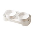 thumbnail image 4 of Mornei Ceramic Elevated Cat Bowls Double Cat Food and Water Bowl Set for Cats Puppy white, 4 of 9