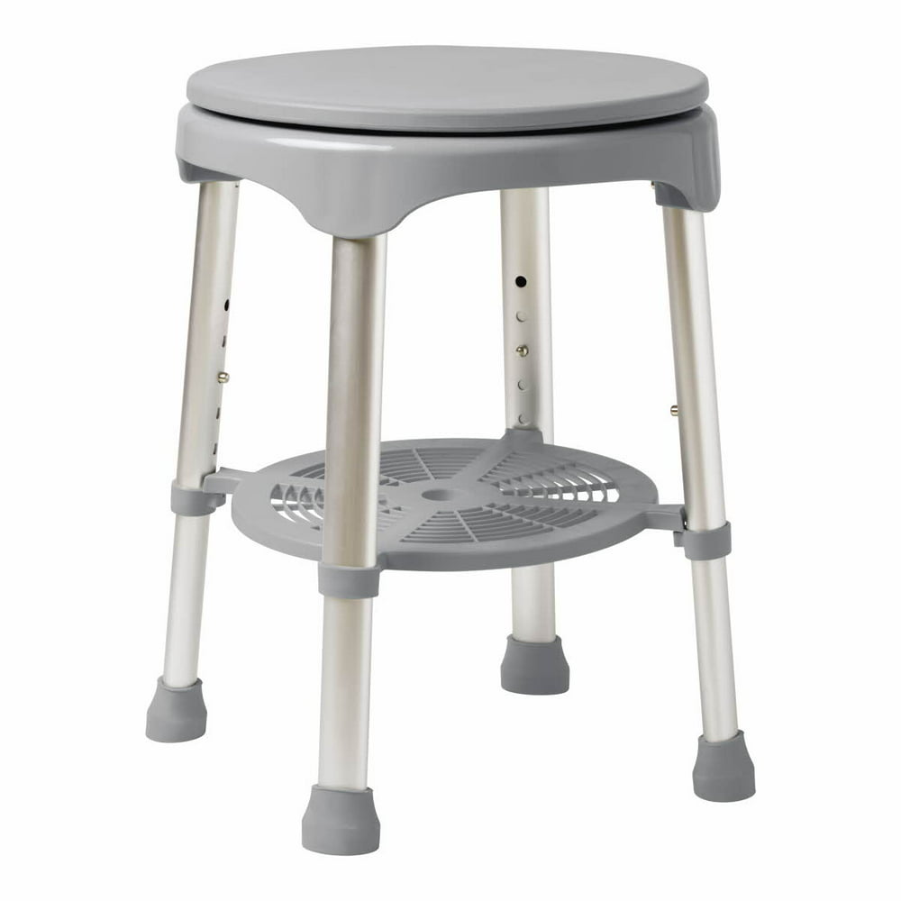 Medline Durable Round Shower Stool Supports Up To 300 Lbs Gray