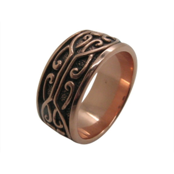 Size 12 Solid copper band ring CRI670-3/8 of an inch wide.